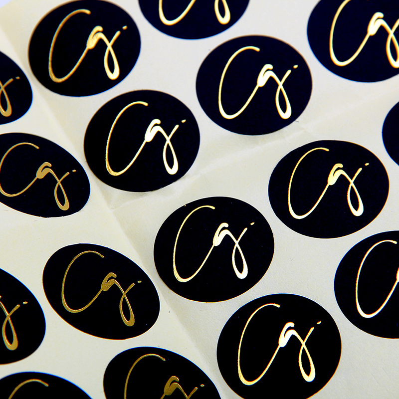 Косметика Электронная коммерция Упаковка Пользовательский логотип Круглая черная бумажная наклейка