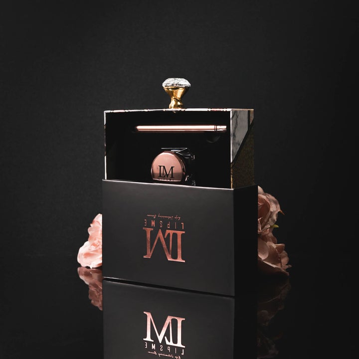 Роскошная изготовленная на заказ коробка для упаковки блеска для губ из картона с логотипом из розового золота