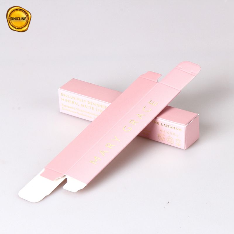 Ресиклабле коробка губной помады губной помады бумаги розового цвета логотипа упаковывая